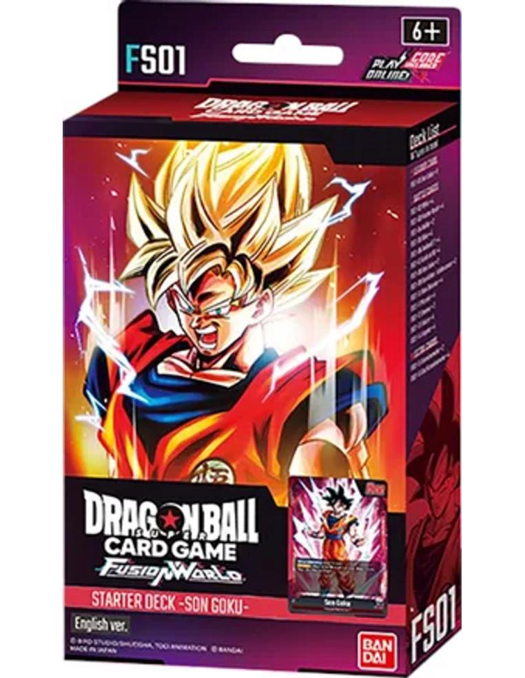 Fusion World: Starter Deck Goku FS01  - Ready-to-play 51 card deck X 1Energy marker X 1Playsheet X 1Alternative-Design Card Pack