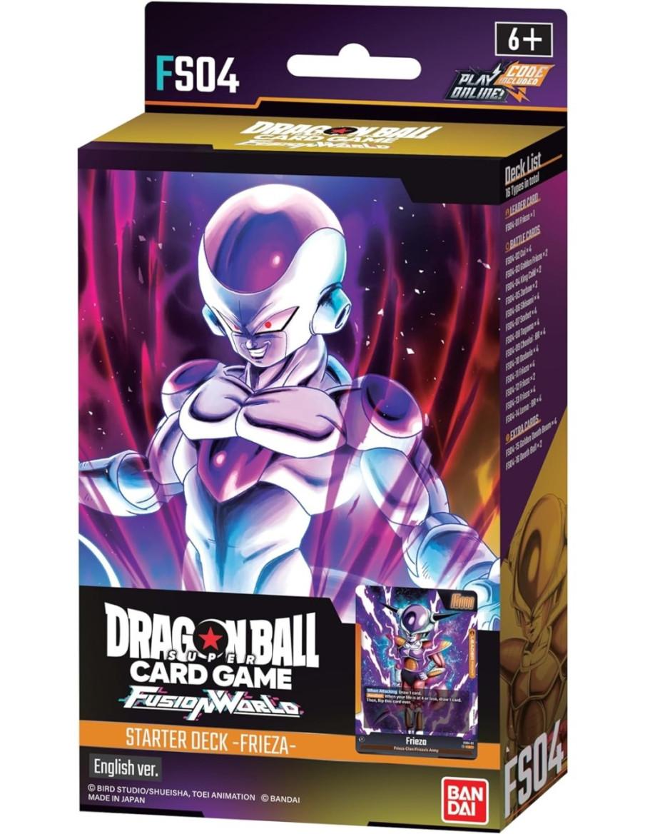 Fusion World: Frieza Starter Deck FS04  - Ready-to-play 51 card deck X 1Energy marker X 1Playsheet X 1Alternative-Design Card Pa