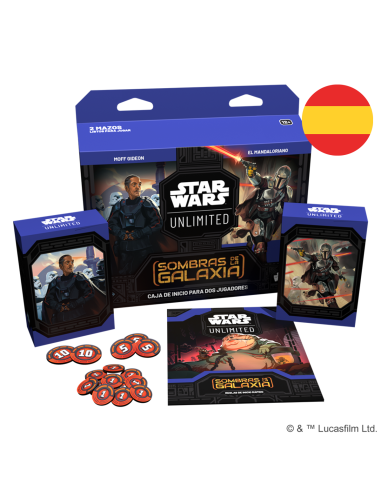 Star Wars Unlimited: 2 player Starter kit. Sombras de la Galaxia. Mandalorian y Moff Gideon. (24) ESPAÑOL