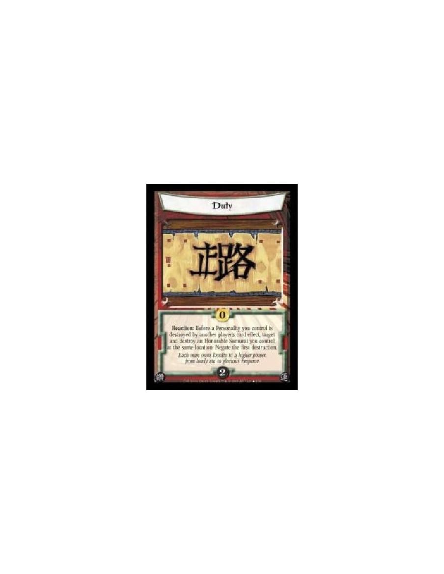 Kaimetsu-uo's Formation (Español)  - Flank Formation. Formed by 3 Samurai, each with an Item or Follower. When this card enters 