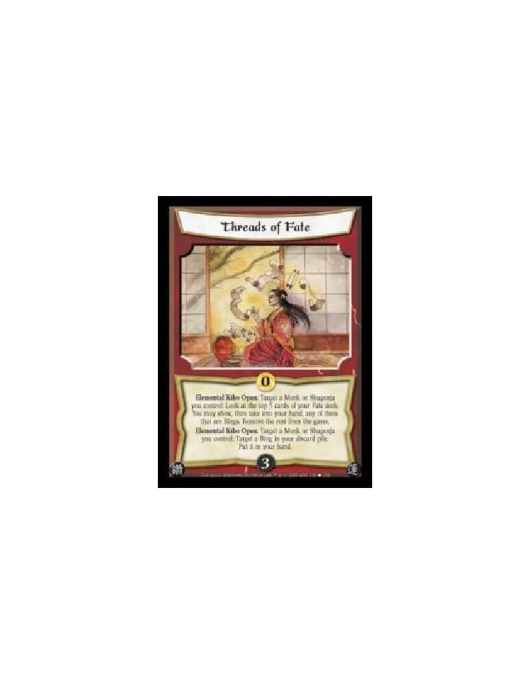 Threads of Fate (Spanish)  - Elemental Kiho Open: Target a Monk or Shugenja you control: Look at the top 5 cards of your Fate de