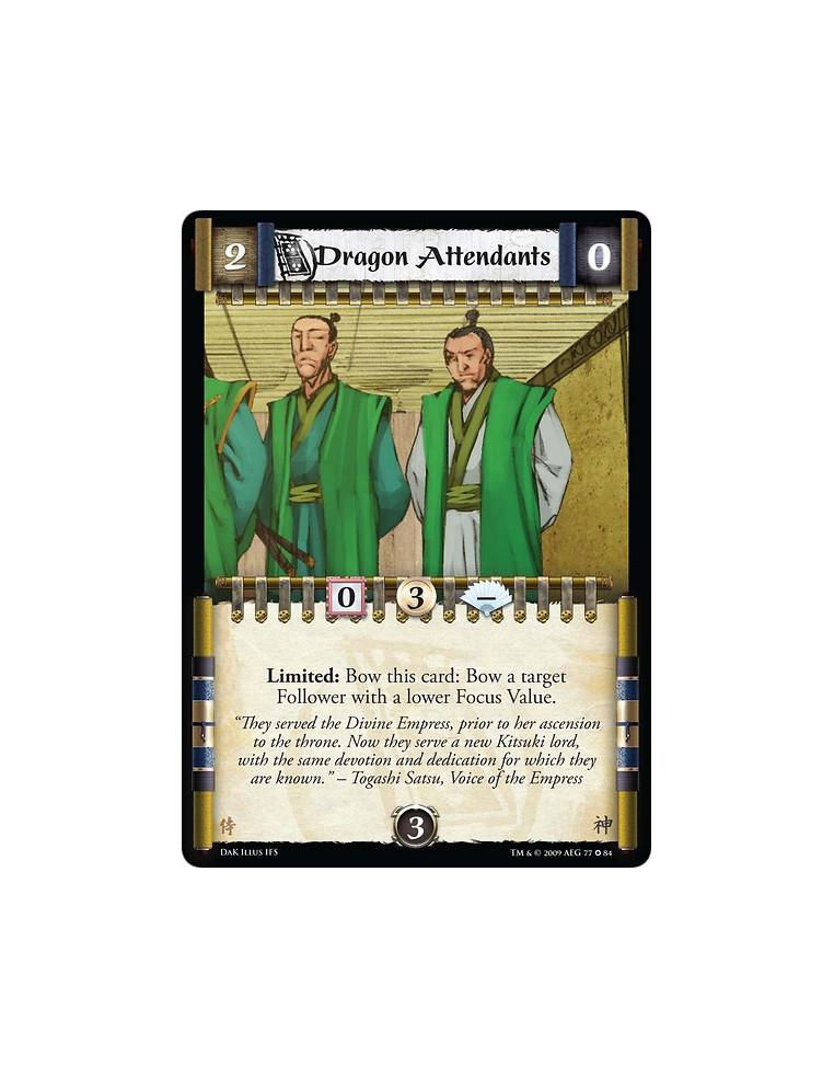 Dragon Attendants  - Limited: Bow this card: Bow a target Follower with a lower Focus Value.