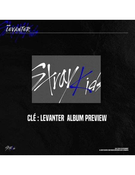 STRAY KIDS - CLÉ: LEVANTER  -   Contenido: CD Libreto fotográfico 3 Photocard con QR Lista de canciones: 01 Stop 02. Double Knot