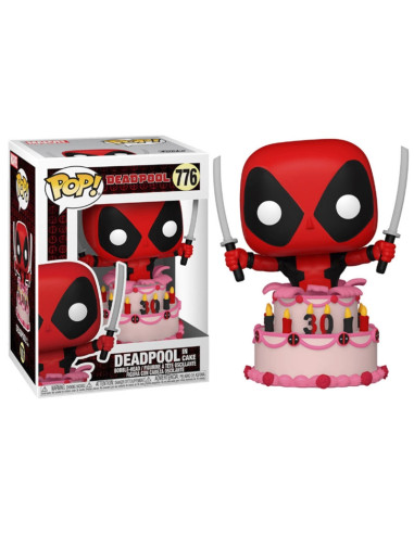 Funko Pop Deadpool in cake. 30th Anniversary. Marvel