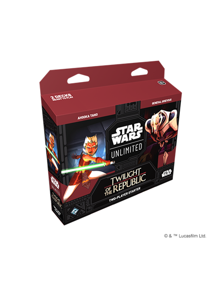 RESERVA Star Wars Unlimited: El Ocaso de la República. Caja Inicio 2 Jugadores (Inglés)