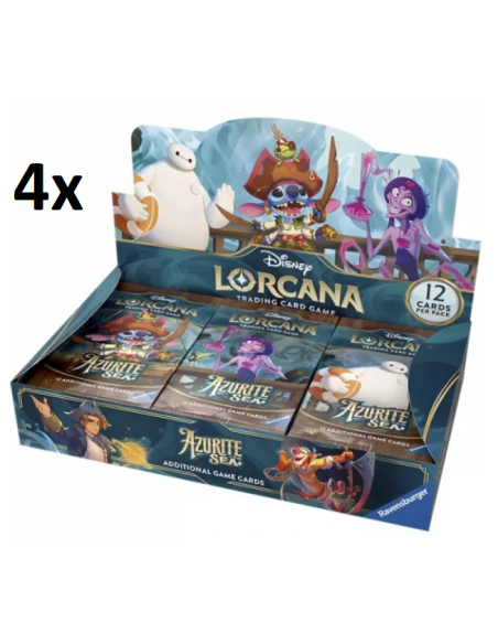 Azurite Sea: Case (4x Cajas de Sobres) LORCANA (Inglés)