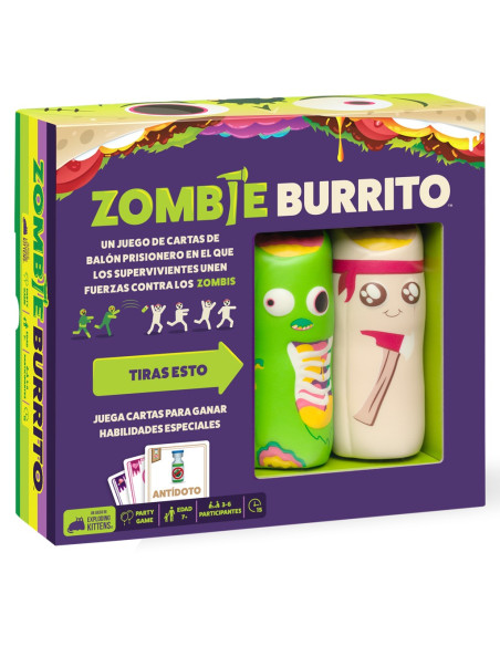 Zombie Burrito  - Un juego de cartas de balón prisionero en el que los supervivientes unen fuerzas contra los zombis