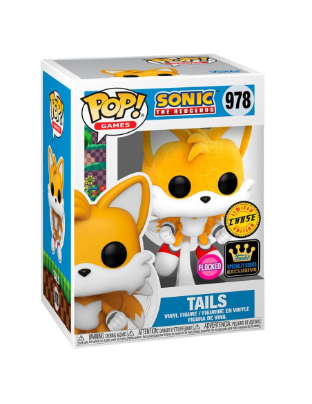 Funko Pop. Tails CHASE (Flocked). Sonic the Hedgehog