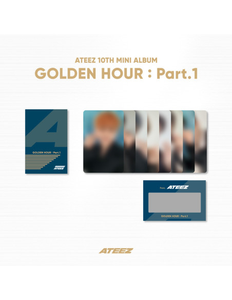 ATEEZ  - Photo & Scratch Card Set A  - ATEEZ Golden Hour Part. 1 Set A (Cajita azul) Contenido:  8 x Photocard 55X85mm Scratch C