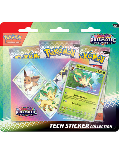 PREORDER Scarlet & Violet 8.5 Prismatic Evolutions: Leafeon Tech Sticker Collection (Spanish)