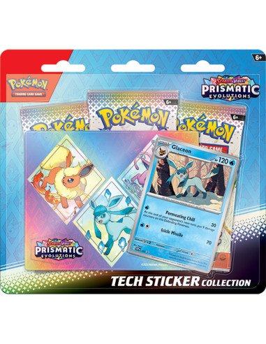 PREORDER Scarlet & Violet 8.5 Prismatic Evolutions: Glaceon Tech Sticker Collection (Spanish)