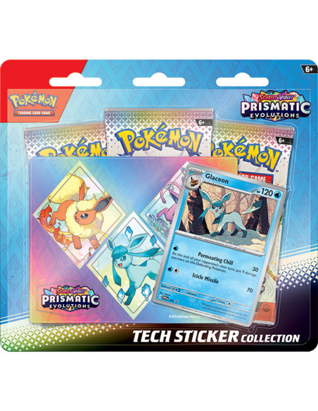 RESERVA Escarlata y Púrpura 8.5 Evoluciones Prismáticas: Glaceon Tech Sticker Collection (Español)