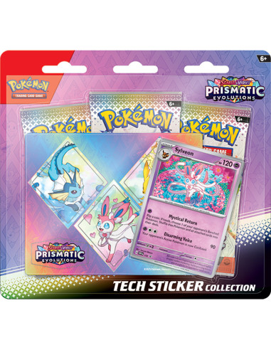 RESERVA Escarlata y Púrpura 8.5 Evoluciones Prismáticas: Sylveon Tech Sticker Collection (Español)