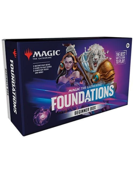 Foundations Beginner Box (Spanish)  - Contenido:  2 mazos de iniciación de 20 cartas 8 paquetes de Jumpstart 2 tapetes de juego,