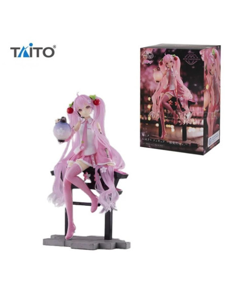 Figura Sakura Miku Lantern version. Hatsune Miku. AMP 18cm