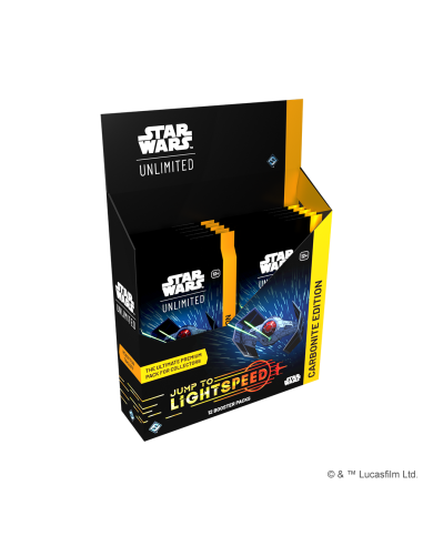 RESERVA Star Wars Unlimited. Salto a la Velocidad de la Luz: Caja de Sobres Carbonite (12) Inglés  - Este producto es una RESERV