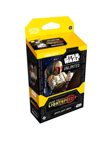 PREORDER Star Wars Unlimited. Jump to Lightspeed: Boba Fett Starter Deck (Spanish)  - This item is a PREORDER. It will be shippe