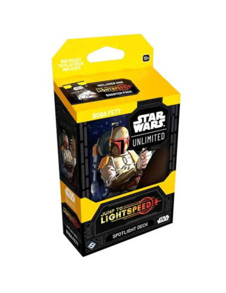 PREORDER Star Wars Unlimited. Jump to Lightspeed: Boba Fett Starter Deck (Spanish)  - This item is a PREORDER. It will be shippe