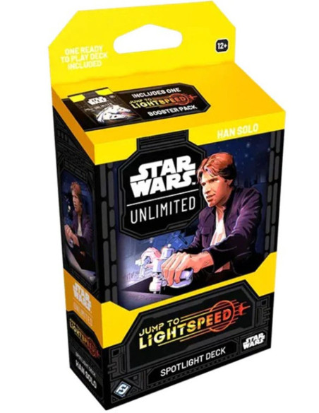 PREORDER Star Wars Unlimited. Jump to Lightspeed: Han Solo Starter Deck (Spanish)  - This item is a PREORDER. It will be shipped