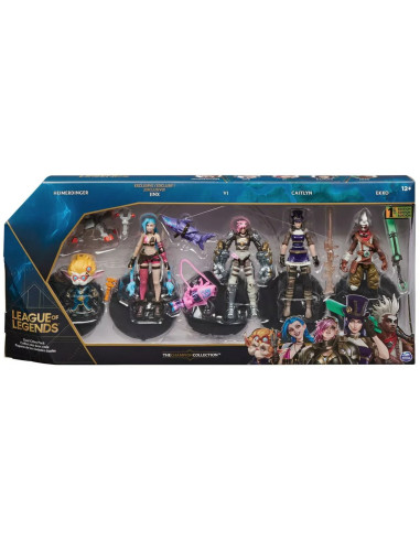 Set 5 Figures Heimerdinger, Jinx, Vi, Caitlyn y Ekko. League of Legends  - 