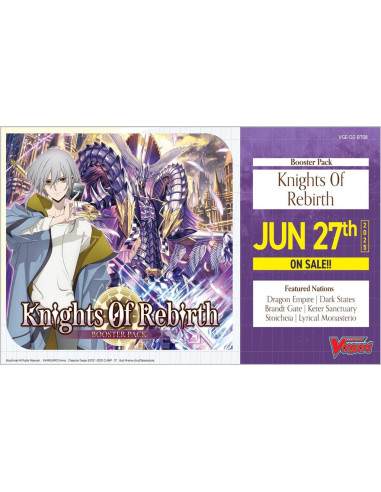 PREORDER Knights 0f Rebirth DZ-BT08: Booster Box (24)  - This item is a PREORDER. It will be shipped on the release date: 27th/0