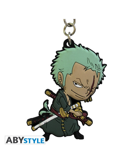 Keychain PVC "Zoro SD". One Piece  - So, you are a One Piece fan? And Zoro is your favorite character? Well take a look at this 