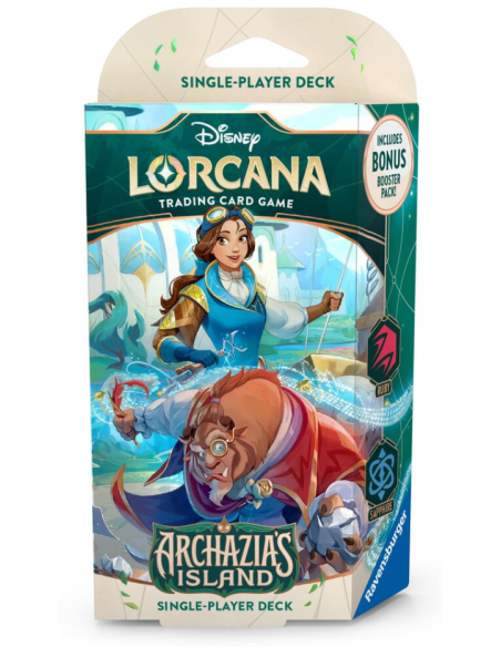 PREORDER Lorcana Archazia's Island: Ruby / Saphire Starter Deck (English)  - This item is a PREORDER. It will be shipped on the 