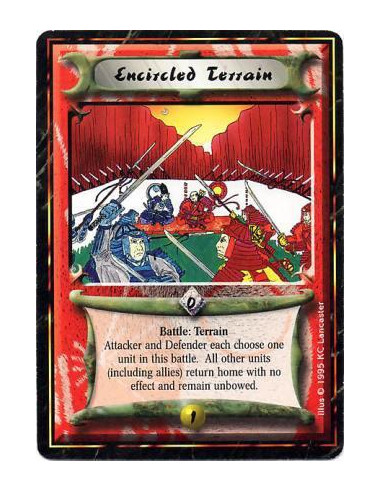 Encircled Terrain  - TerrainBefore this battle resolves: The Attacker and Defender, in the order of your choice, each choose one