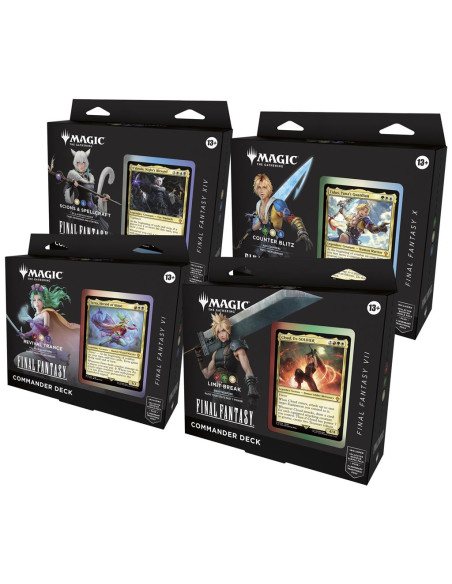 PREORDER Final Fantasy: Commander Deck Set (4) English  - This item is a PREORDER. It will be shipped on the release date: 13th/