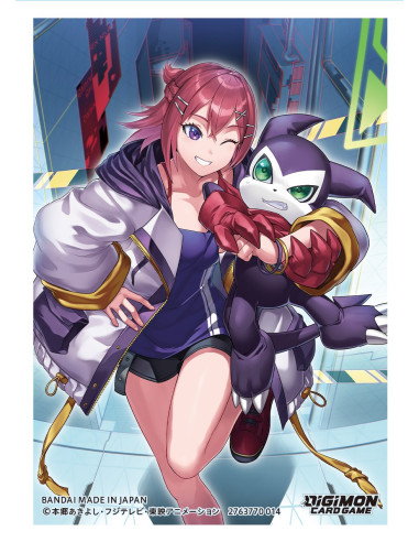 Sleeves Digimon Yuuki and Impmon. Size Standard (60)  - Sleeves Digimon Yuuki and Impmon. Size Standard (60)