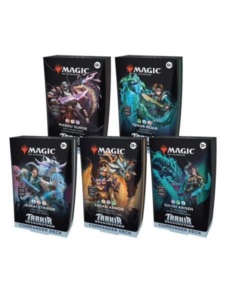 RESERVA Tarkir Dragonstorm: Set de Mazos de Commander (5) Inglés. Magic The Gathering