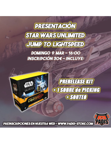 Jump to Lightspeed (English) Prerelease Fee - Star Wars Unlimited - March 9 16:00h  - 