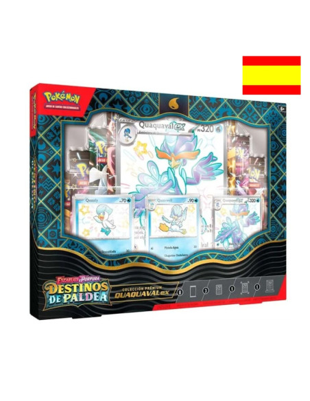 Destinos de Paldea. Quaquaval Ex Premium Collection. Español  - Destinos de Paldea Pokemon Ex Premium Collection Ingles