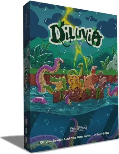 Diluvio Juego de mesa  - En Diluvio tendrás que escoger qué especie animal quieres salvar del próximo diluvio y luchar contra tu