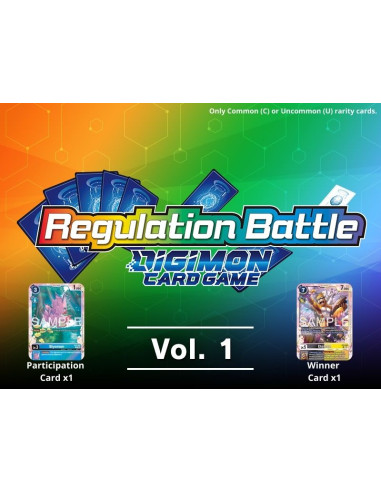 Digimon Regulation Battle Vol. 1 Sábado 5 de Abril 11:15  - Rules:C &amp; U Limited Battles This means all decks used to play in