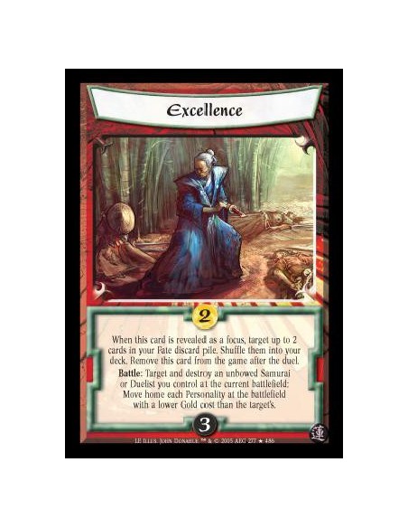 Excellence  - When this card is revealed as a focus, target up to 2 cards in your Fate discard pile. Shuffle them into your deck