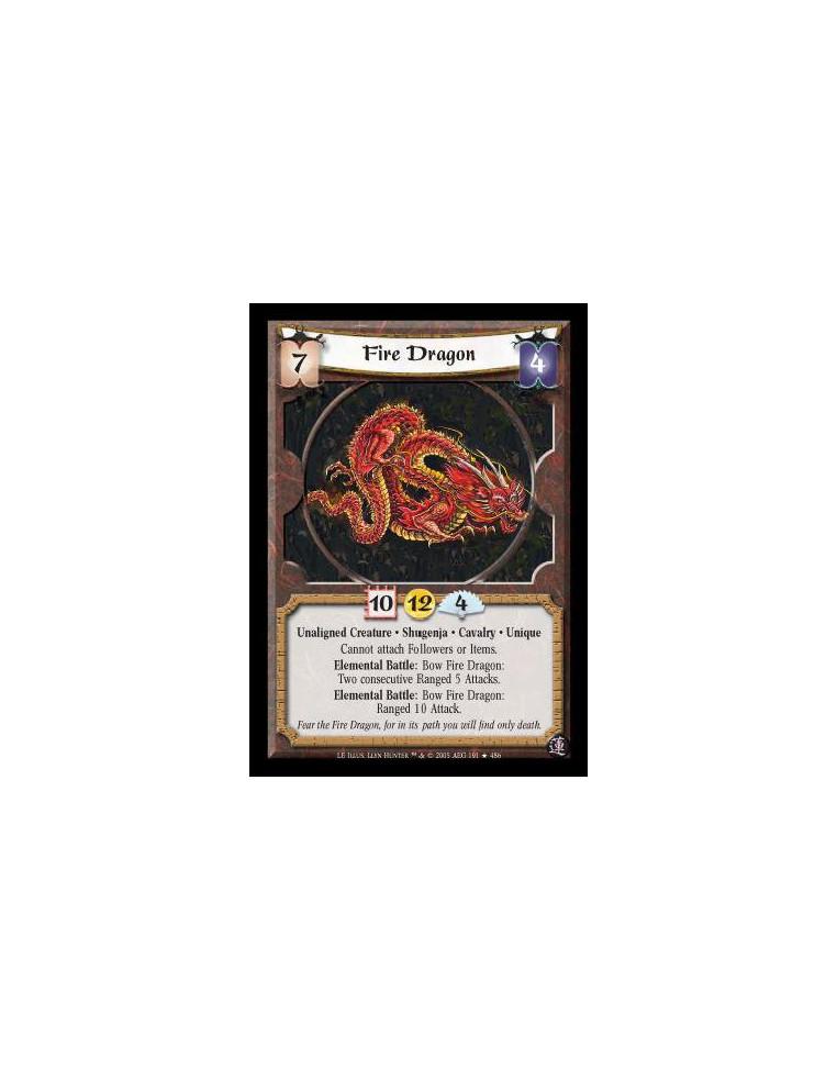 Fire Dragon FOIL  - Unaligned Creature · Shugenja · Cavalry · Unique. Cannot attach Followers or Items. Elemental Battle: Bow Fi