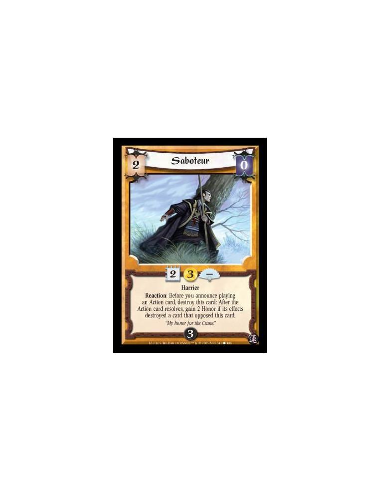 Saboteur FOIL  - Harrier. Reaction: Before you announce playing an Action card, destroy this card: After the Action card resolve