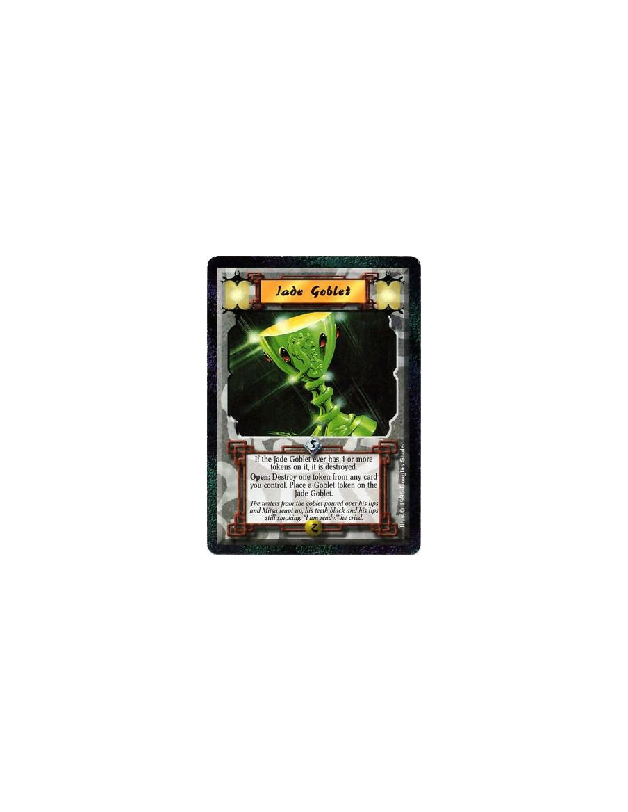 Jade Goblet  - JadeIf this card ever has 4 or more tokens on it: Destroy it.  Battle/Open: Any number of times per turn, target 