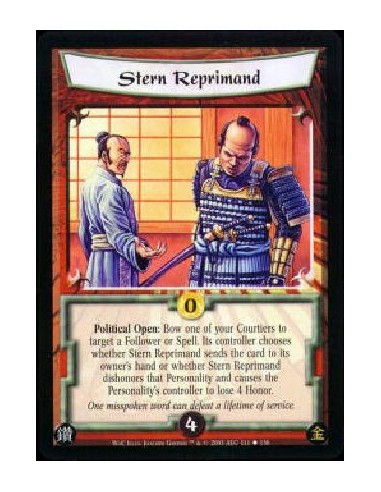 Stern Reprimand