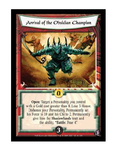 Arrival of the Obsidian Champion FOIL