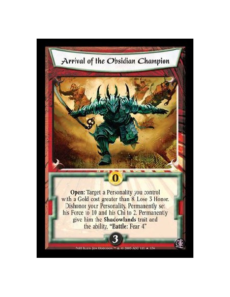 Arrival of the Obsidian Champion FOIL