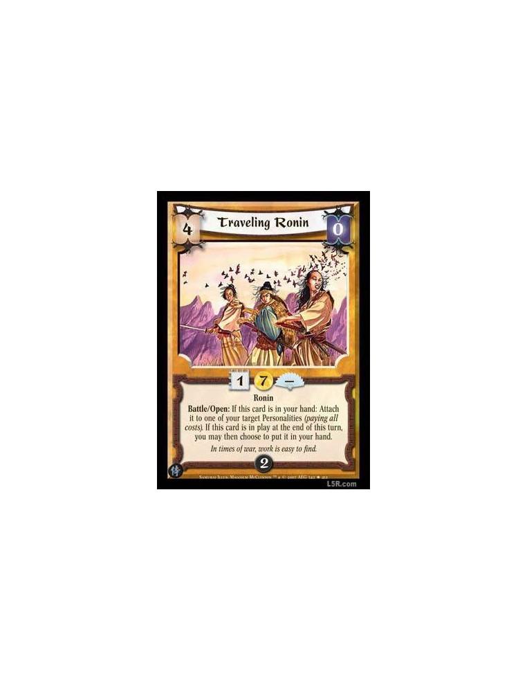 Traveling Ronin  - Ronin Battle/Open : If this card is in your hand: Attach it to one of your target Personalities (paying all c