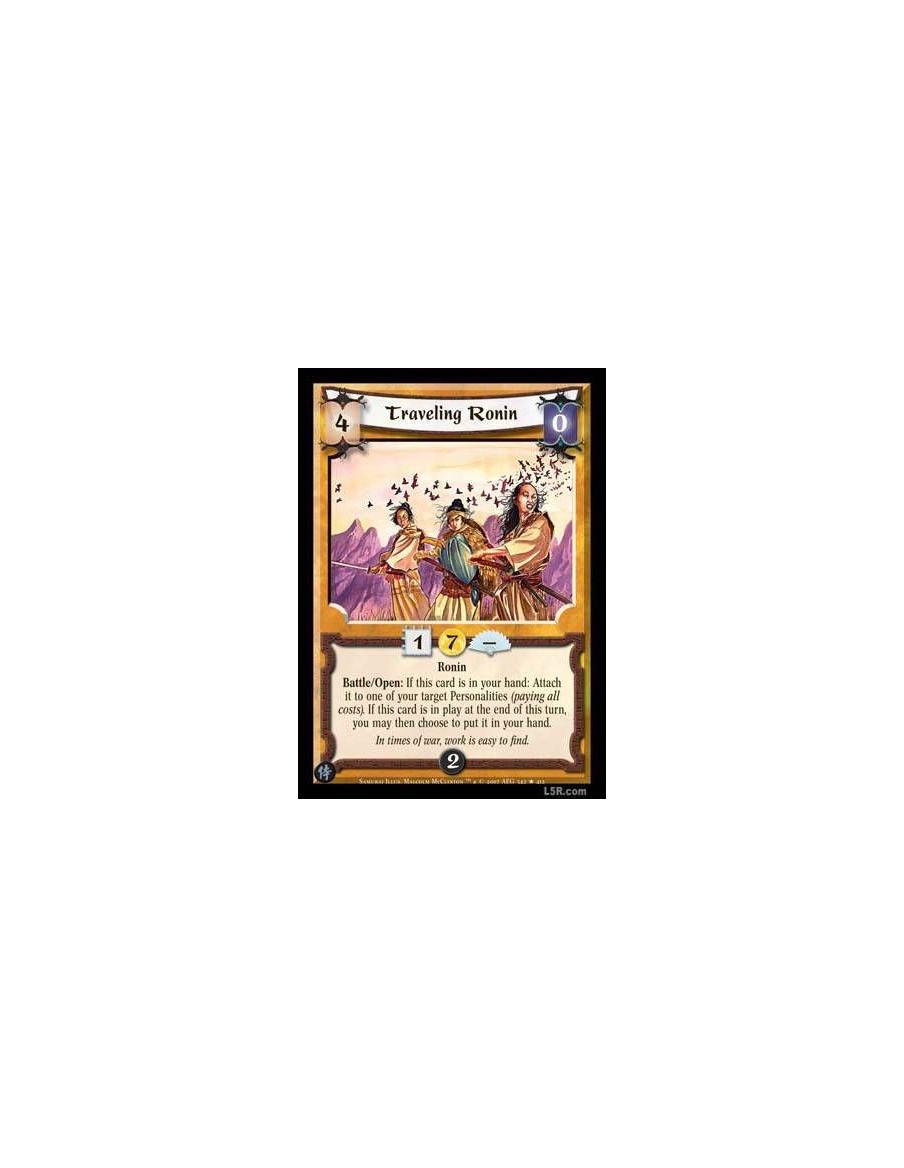 Traveling Ronin  - Ronin Battle/Open : If this card is in your hand: Attach it to one of your target Personalities (paying all c