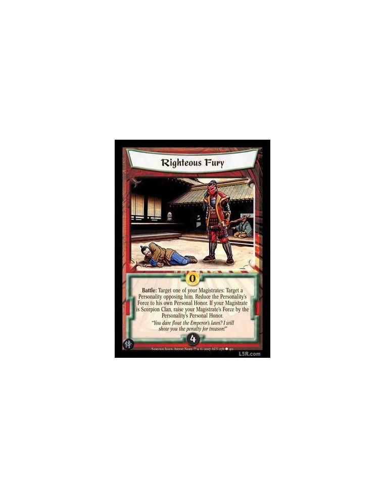 Righteous Fury FOIL  - Battle : Target one of your Magistrates: Target a Personality opposing him. Reduce the Personality's Forc