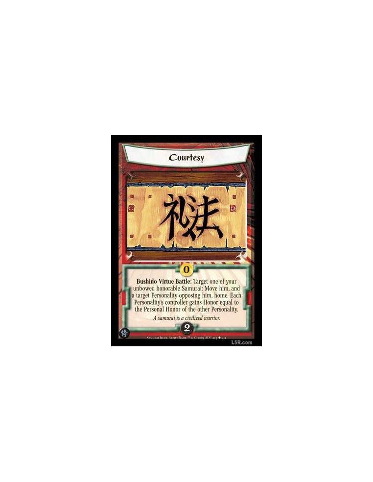 Courtesy (Alternate Art) (Spanish)  - Bushido Virtue Battle : Target one of your unbowed honorable Samurai: Move him, and a targ